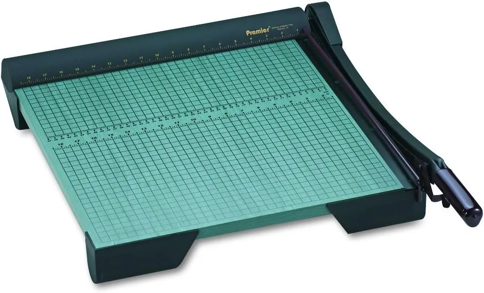 Martin Yale W18 Premier Heavy Duty Paper Trimmer, 18in Cutting Length, Base Size 19.875 x 22 x 4 in, Green