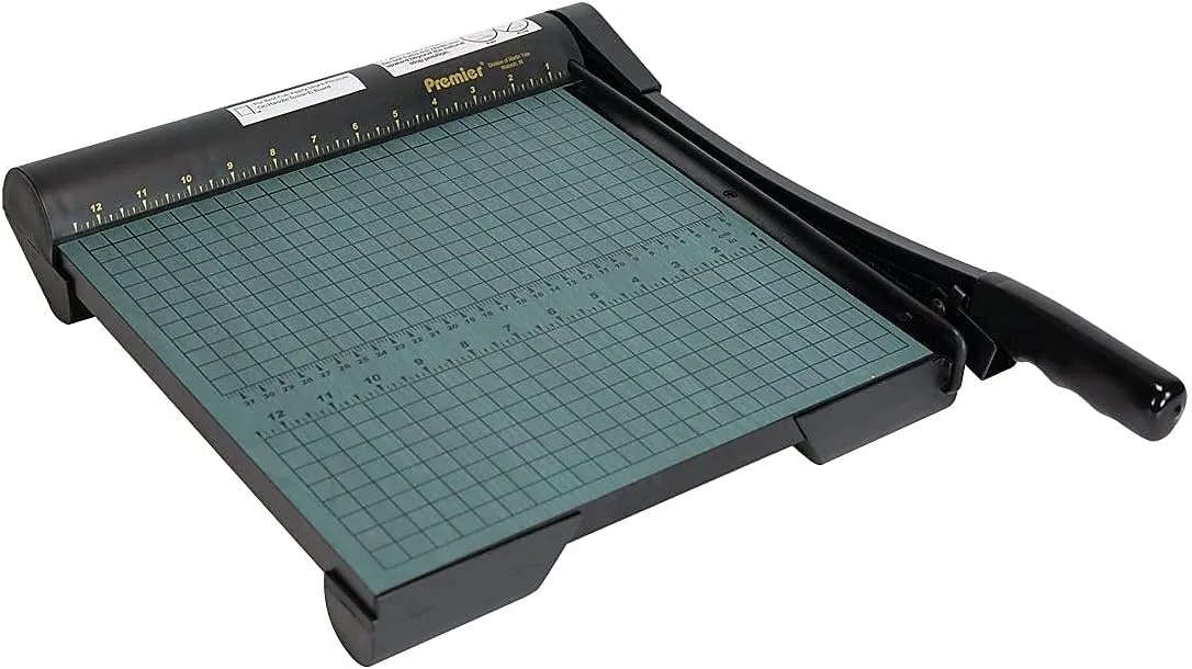 Martin Yale W18 Premier Heavy Duty Paper Trimmer, 18in Cutting Length, Base Size 19.875 x 22 x 4 in, Green