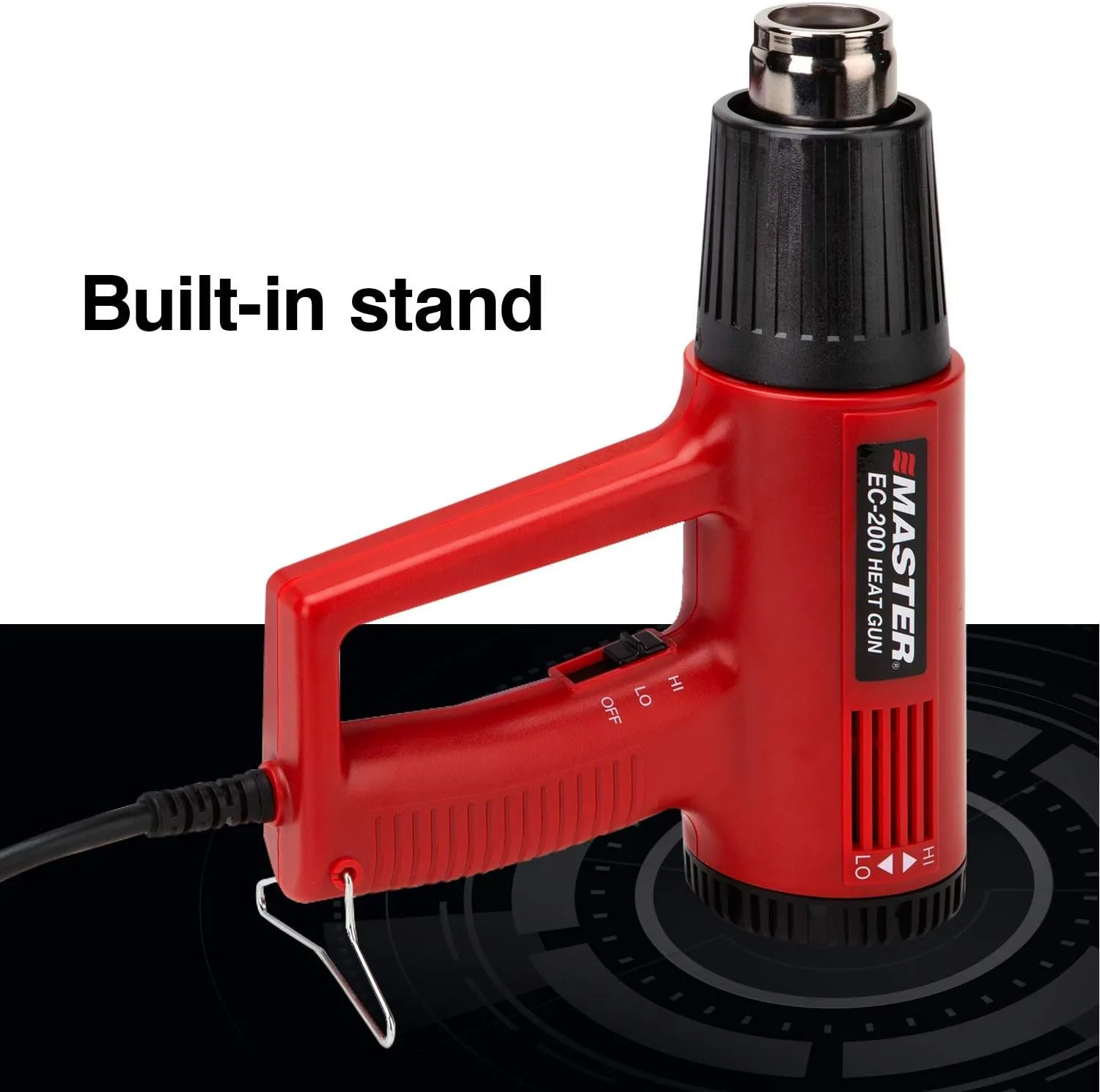 Master Appliance EC-200 Variable Temperature Heat Gun, Hot Air Gun, 120V, 10 Amps, 1200W, for shrink wrap, wire connectors