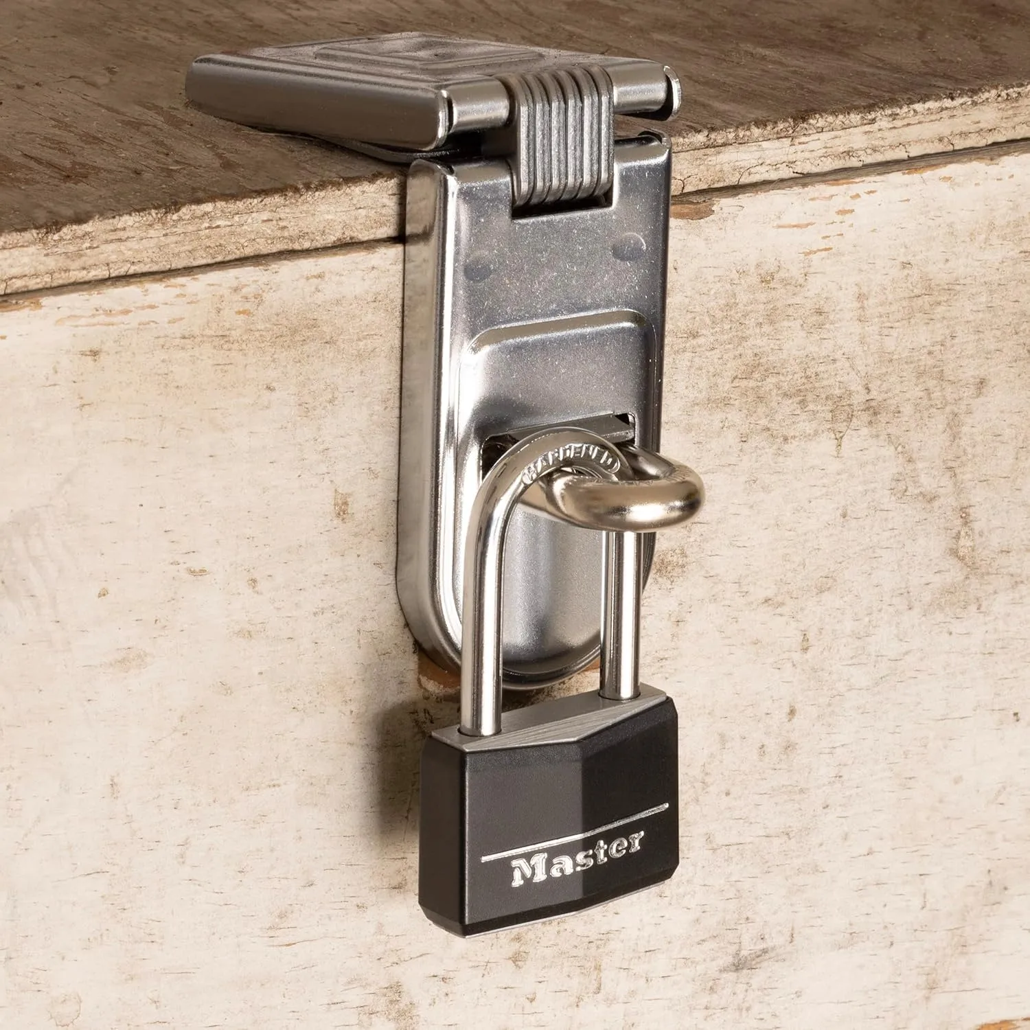 MASTER LOCK 141DLF Padlock, Covered Aluminum Lock, 1-9/16 in. W, Black 1 Pack Padlock