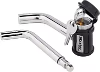 Master Lock Receiver Lock, 1/2 in. and 5/8 in. Swivel Head, Weather Resistant Trailer Coupler Locking Hitch Pin with Keys for Protecting Trailers, RVs, 2866DAT