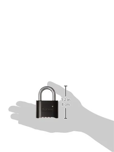 Master Lock - 2in (51mm) Wide Resettable Combination Zinc Die-Cast Padlock, Black