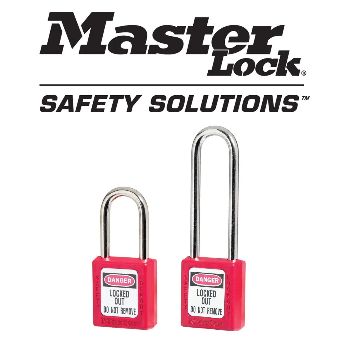 Master Lock 410LT Lockout Tagout Safety Padlock with Key, Extended Length Shackle
