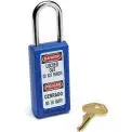 Master Lock - Blue Zenex Thermoplastic Safety Padlock, 1-1/2in (38mm) Wide with 1-1/2in (38mm) Shackle