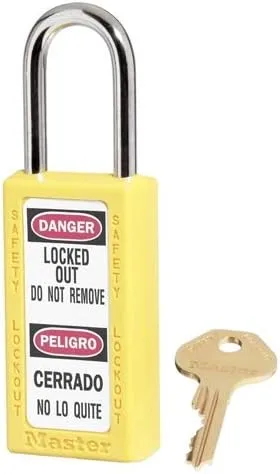 Master Lock 411YLW, No. 411 Yellow Zenex Thermoplastic Safety Padlock Pack of 24 pcs
