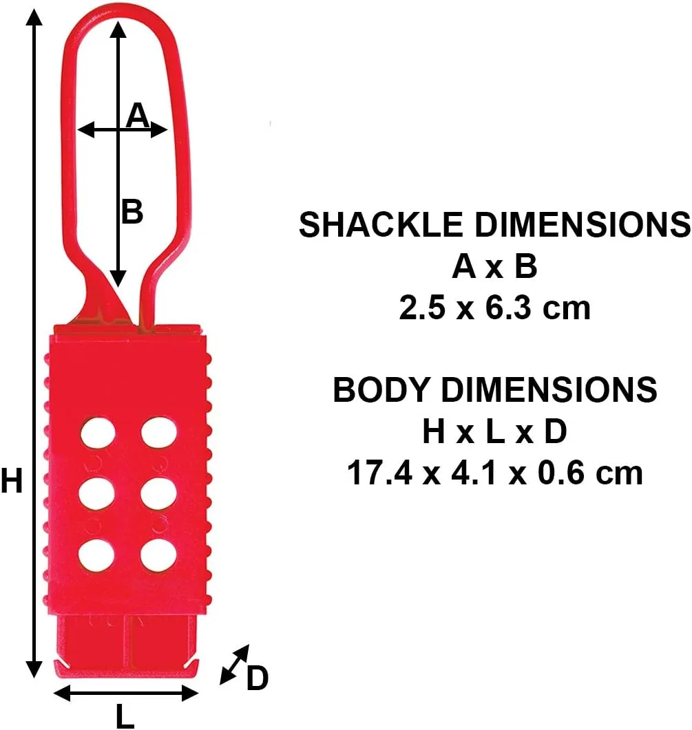Master Lock 428 Lockout Hasp for 6 Safety Padlocks for Electrical Lockout