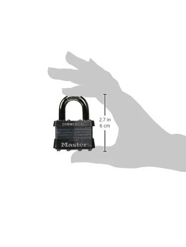 Master Lock 470-1DCOM No. 1 Laminated Steel Pin Tumbler Padlocks, 5/16" Diameter, 15/16" Length x 3/4" Width, Carded