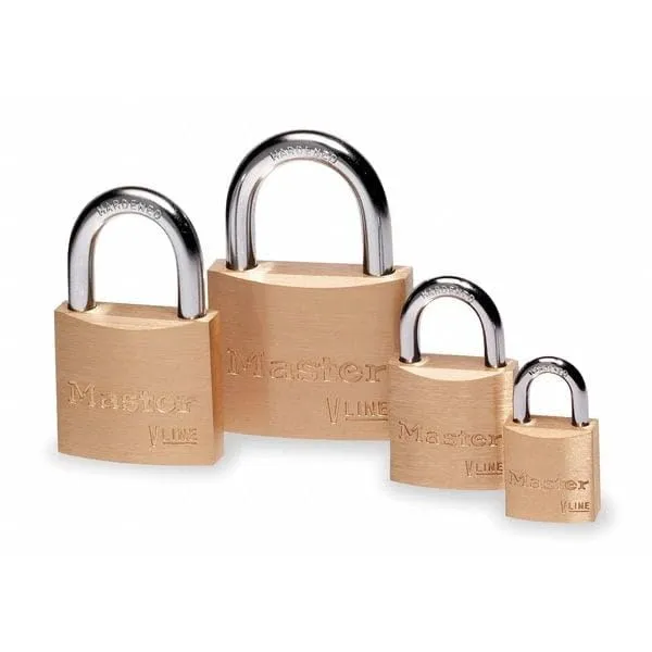 Padlock: Brass, Keyed Different, 1-1/2" Wide