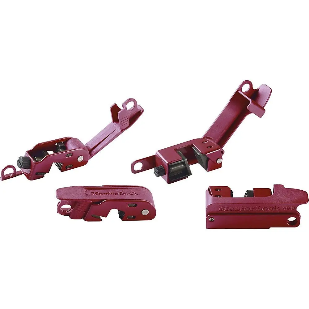 Master Lock Grip Tight Circuit Breaker Lockout Set - Model 506, Red, 120/240V