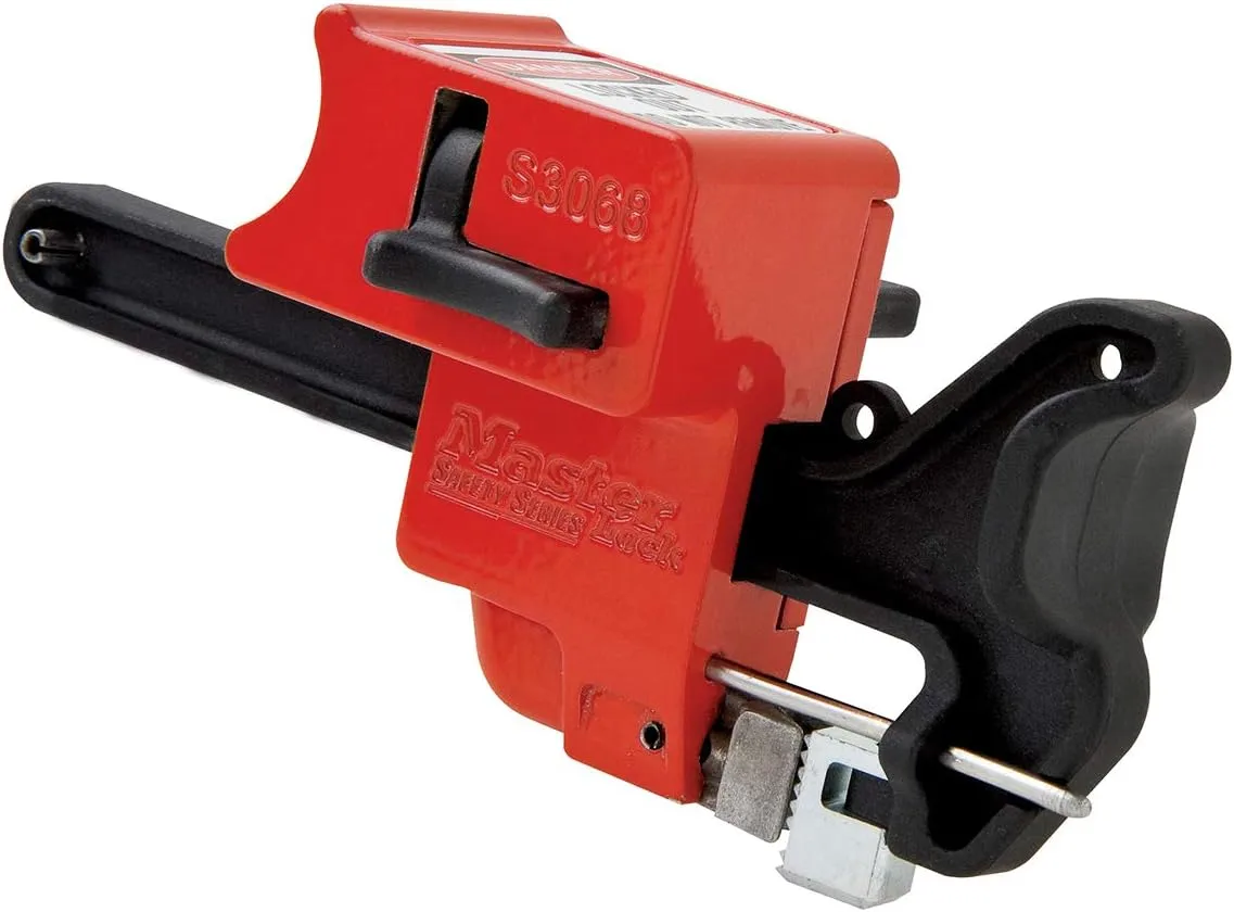 Master Lock - S3068 Seal-Tight Handle-On Valve Lockout, Red 1/4in (6mm)