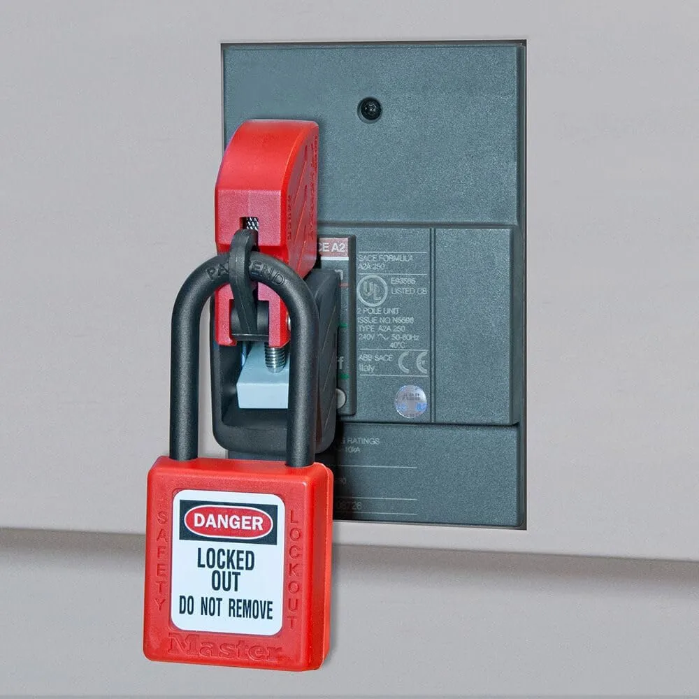 MASTER LOCK Circuit Breaker Lockout,Clamp-On w/Screw