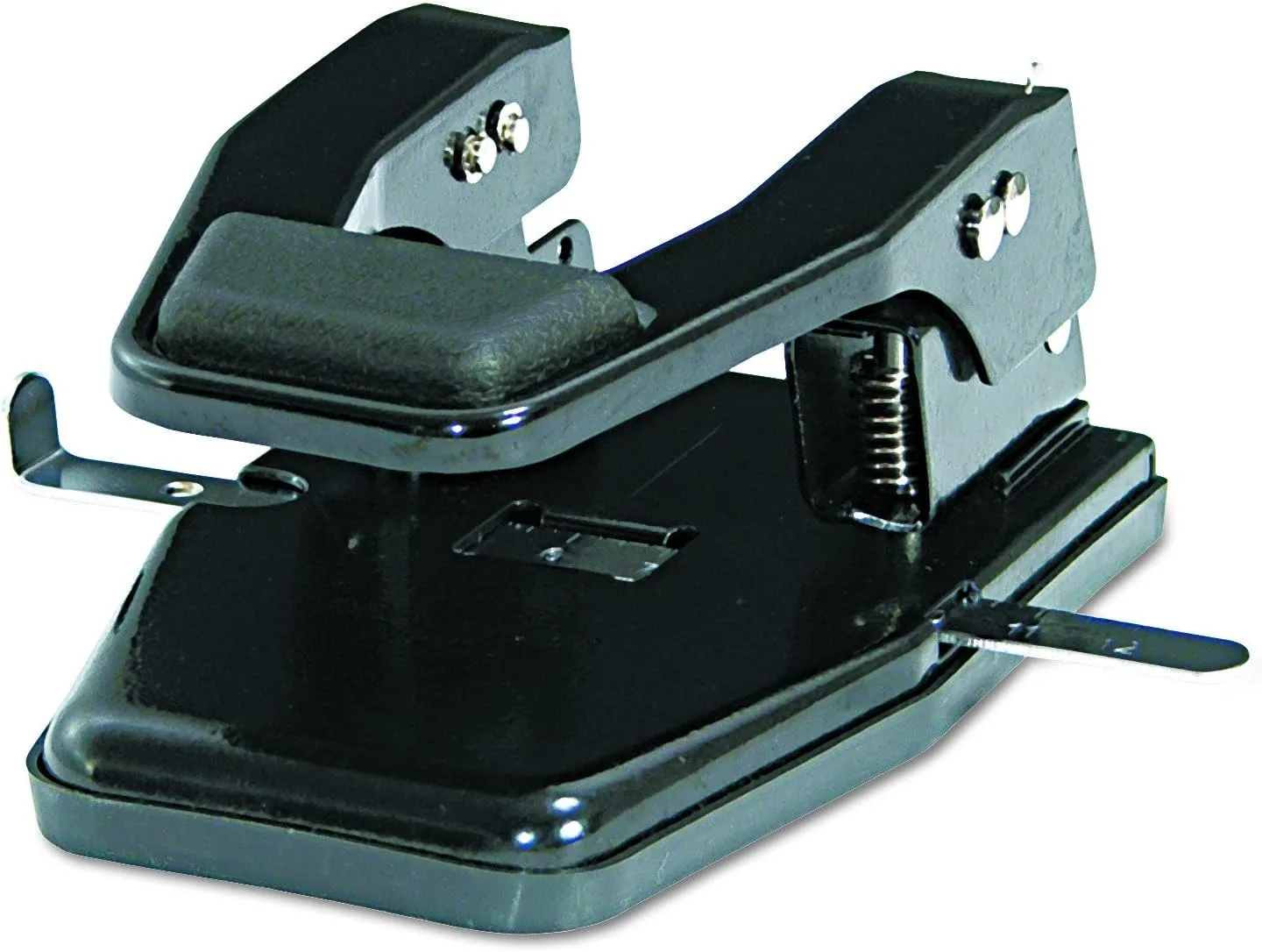 Martin Yale MP250 Master 2-Hole Paper Punch, Black, 9/32" Hole Diameter, Punches Up To 40 Sheets, Adjustable Paper Guide, Lock-down Handle