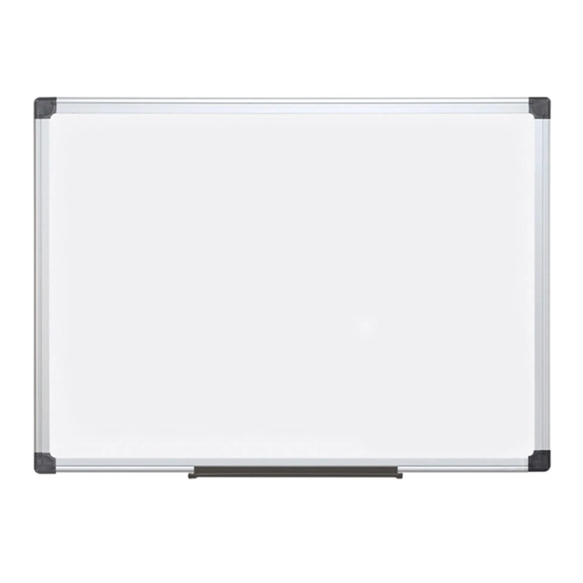 MasterVision Maya Series Magnetic Dry Erase Board, Lacquered Steel Whiteboard, Snap-On Marker Tray, Wall Mounting Kit