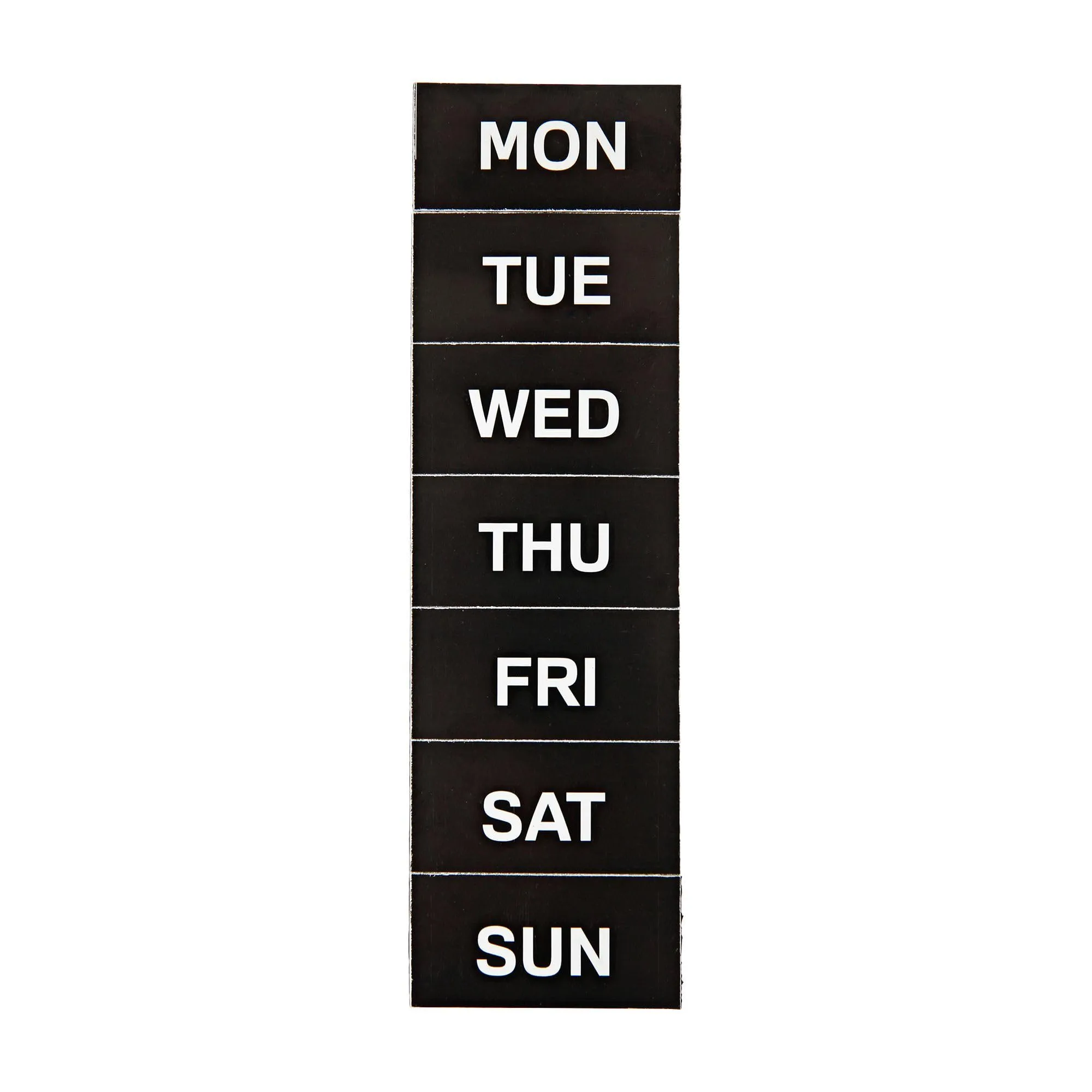 MasterVision Days of The Week Magnets, 1 x 2 Inches Each, 7 Magnets, Black/White