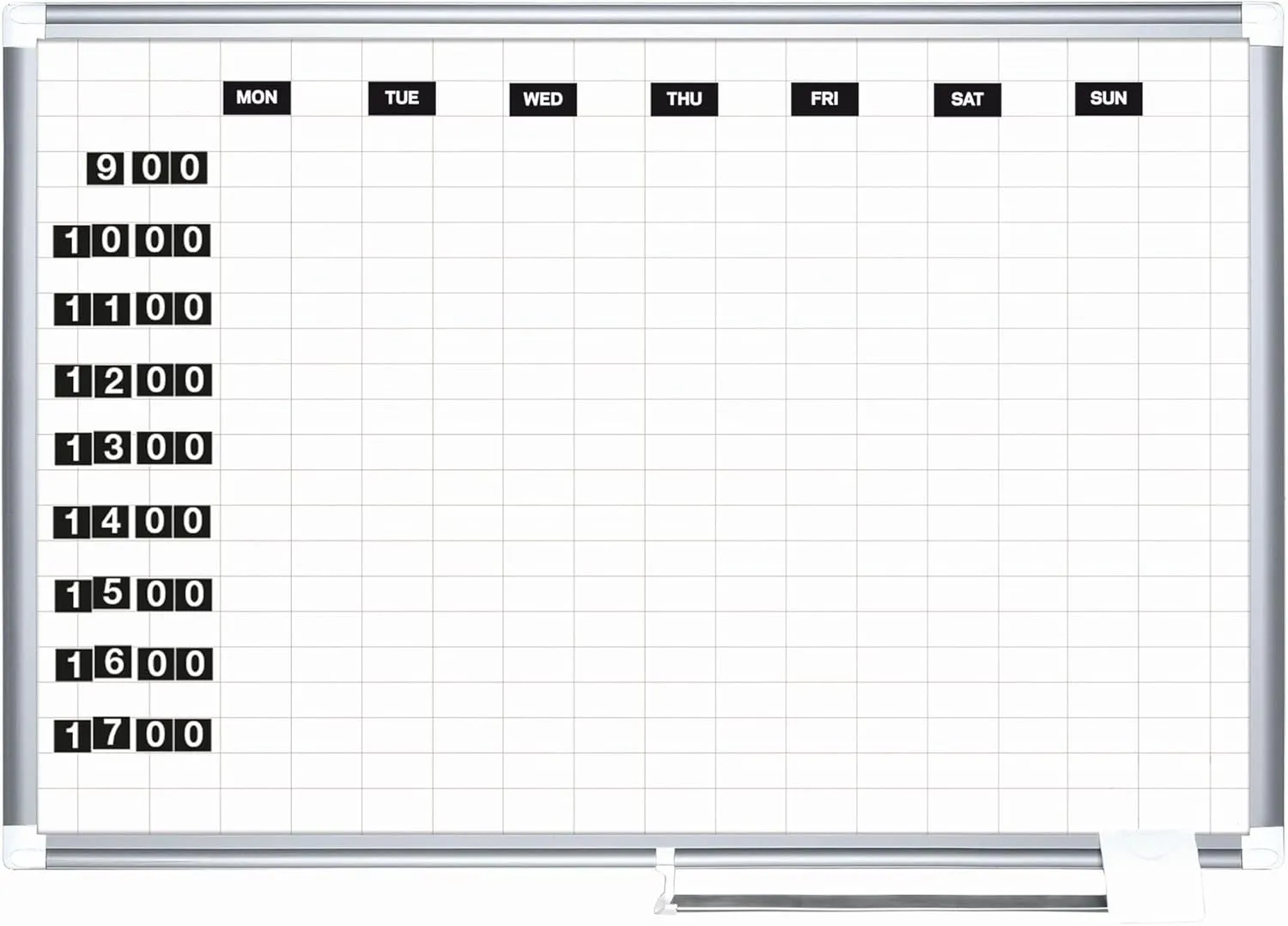 MasterVision Days of The Week Magnets, 1 x 2 Inches Each, 7 Magnets, Black/White