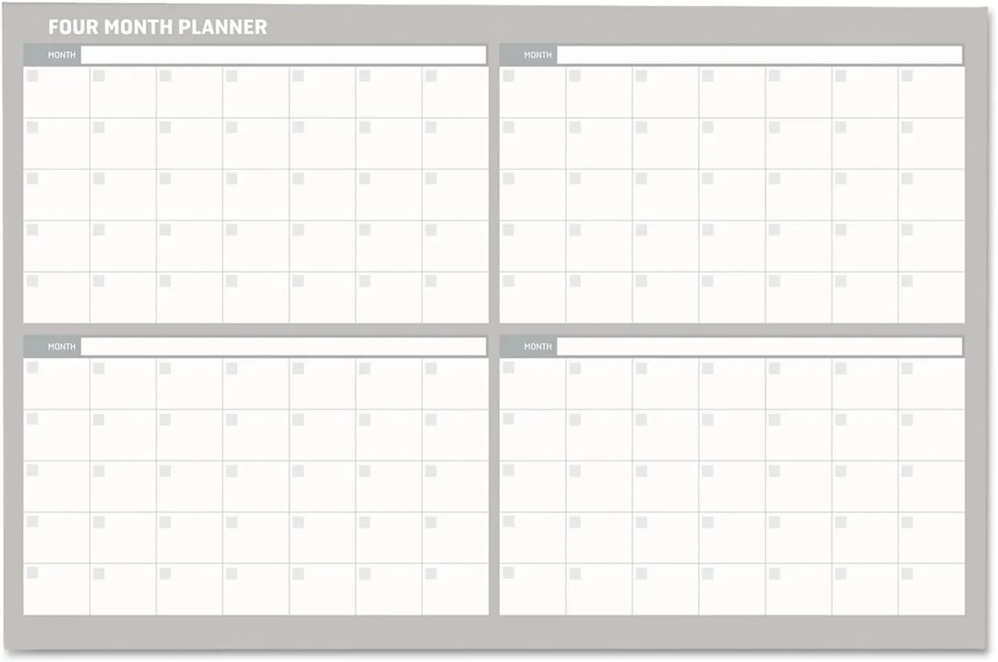 MasterVision Magnetic Gold Ultra 4 Month Planner