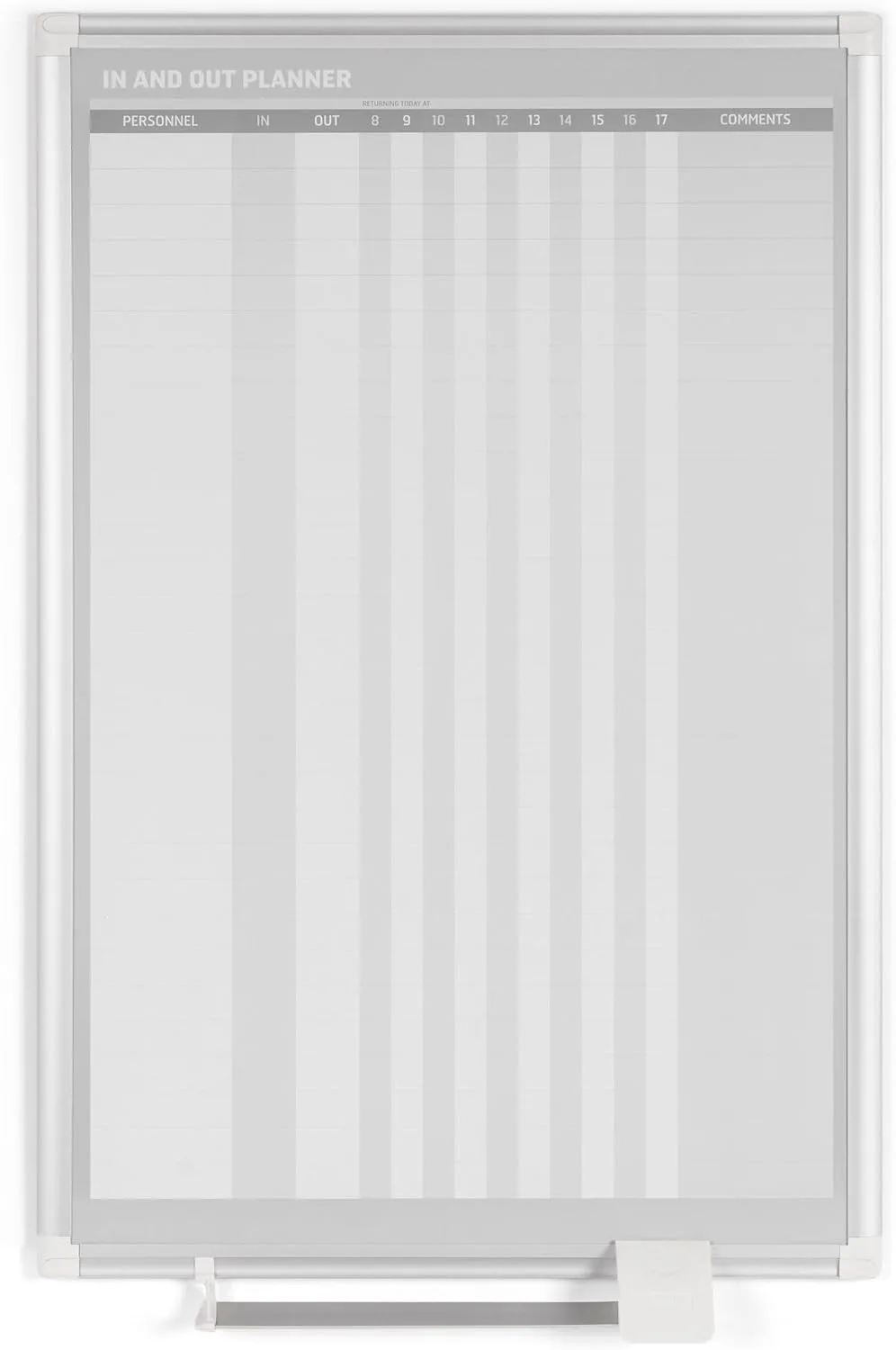 MasterVision Magnetic In/Out Vertical Planner Board 24W x 36H Aluminum Frame Silver