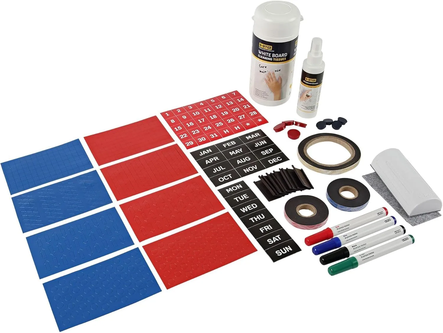 MasterVision Professional Magnetic Planning Accessory Kit, 31 Pieces