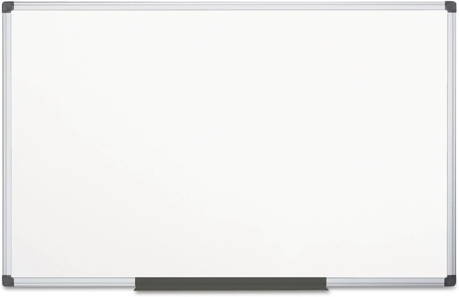 MasterVision Maya Porcelain Magnetic Dry Erase Board, 48 x 36 in., White, Satin Aluminum Frame