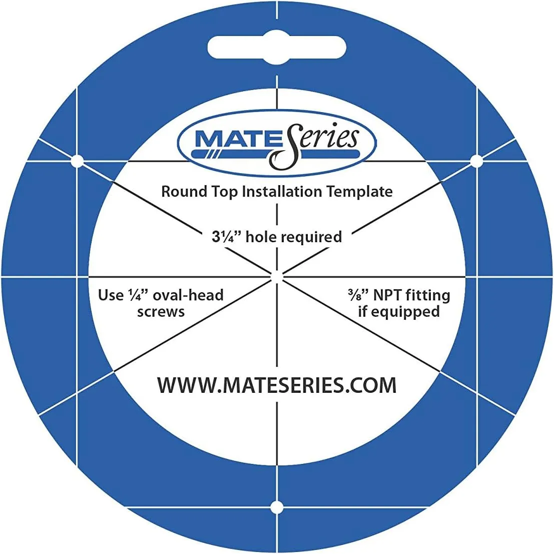 Mate Series Plastic 15° Rod & Cup Holder - Drain - Round Top - White