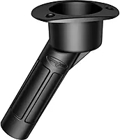 Mate Series Plastic 30° Rod & Cup Holder - Open - Oval Top - Black