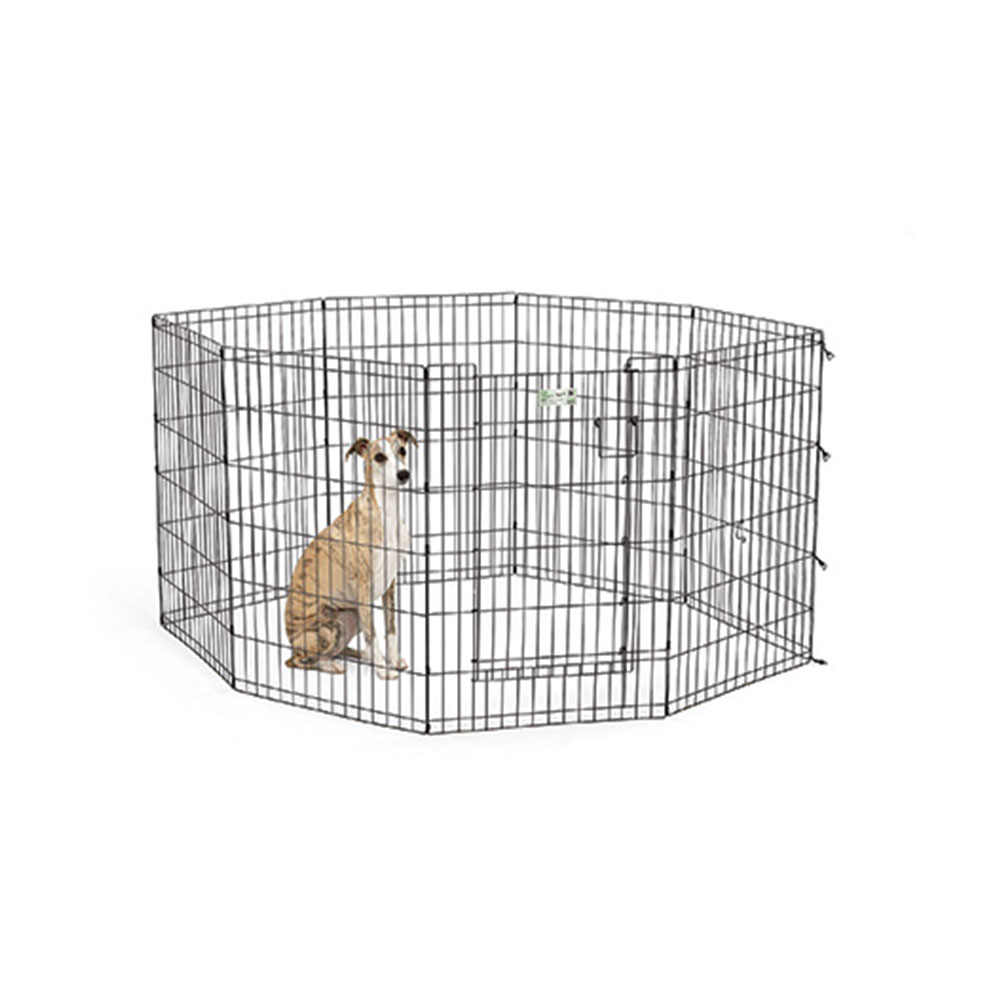 Midwest Homes 36" Black Exercise Pen With Full MAX Lock Door Midwest Homes 36" Black Exercise Pen With Full MAX Lock Door