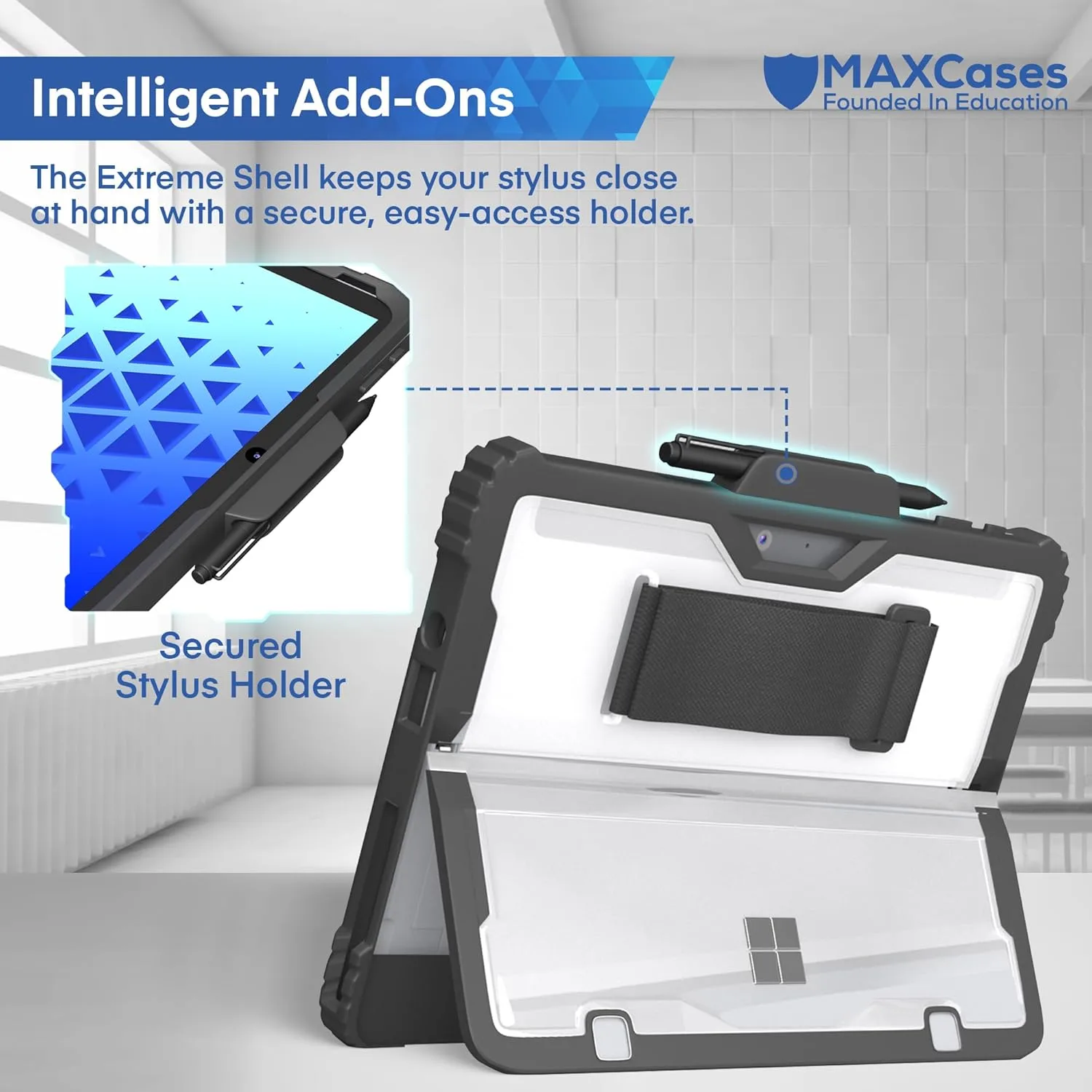 MAXCases Extreme Shell for Microsoft Surface Pro 9/10/11 Case, 13 inch Black
