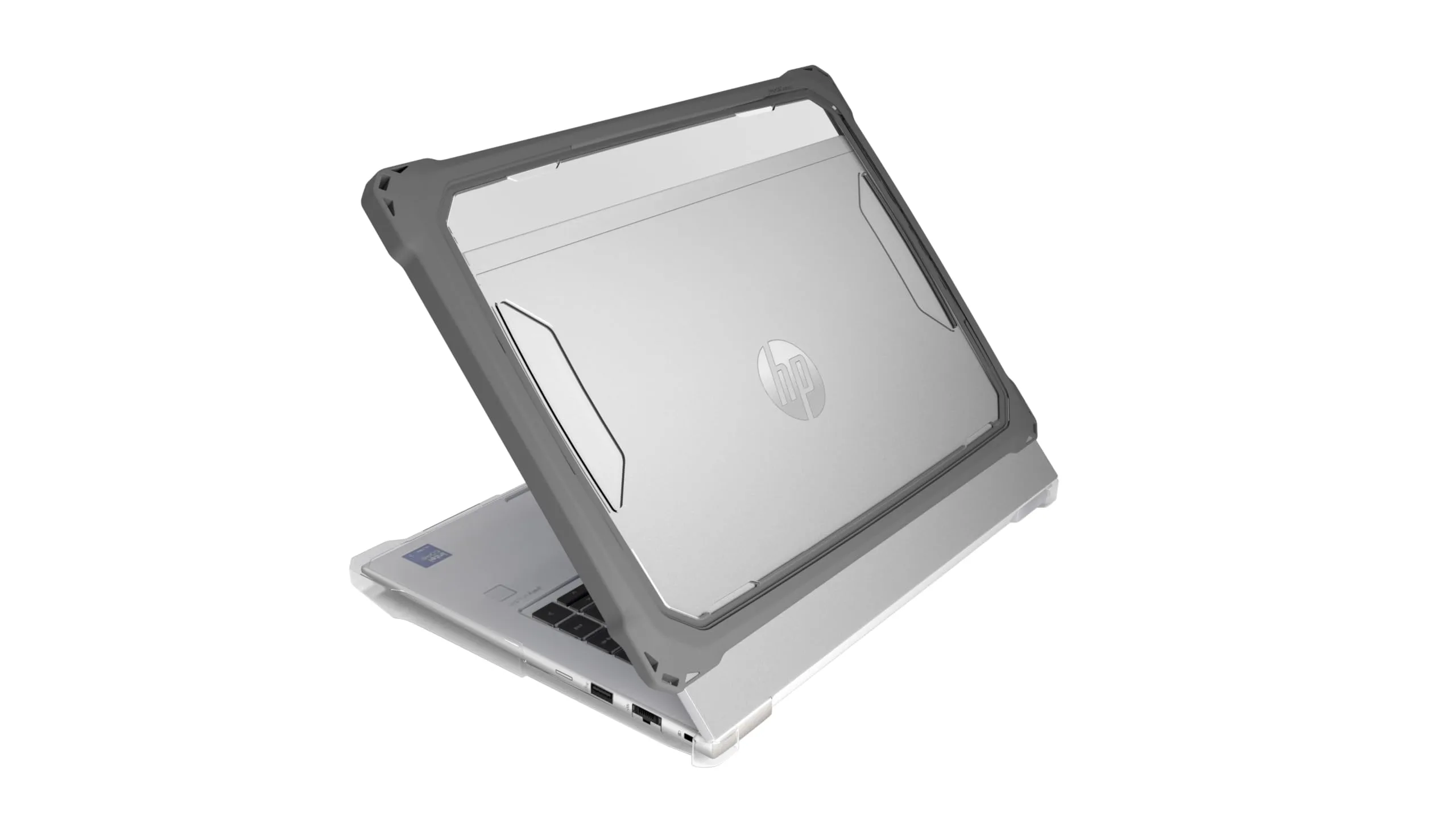 MAXCases Extreme Shell-FL3 Slide Case for HP Fortis G1i Chromebook 11.6" Clamshell (Intel Processor) (Grey/Slide On Top-PC Bottom)