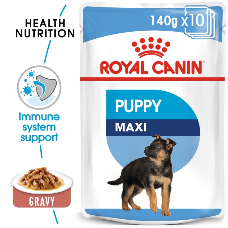 Royal Canin Wet Food SHN Maxi Puppy 10x140G(pouches) Royal Canin Wet Food SHN Maxi Puppy 10x140G(pouches)
