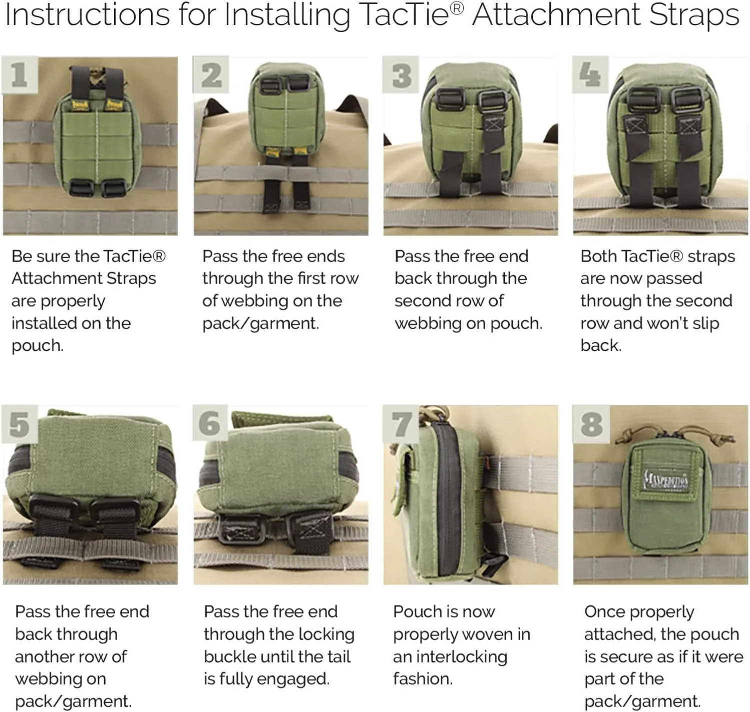 MAXPEDITION TacTie Attachment Straps