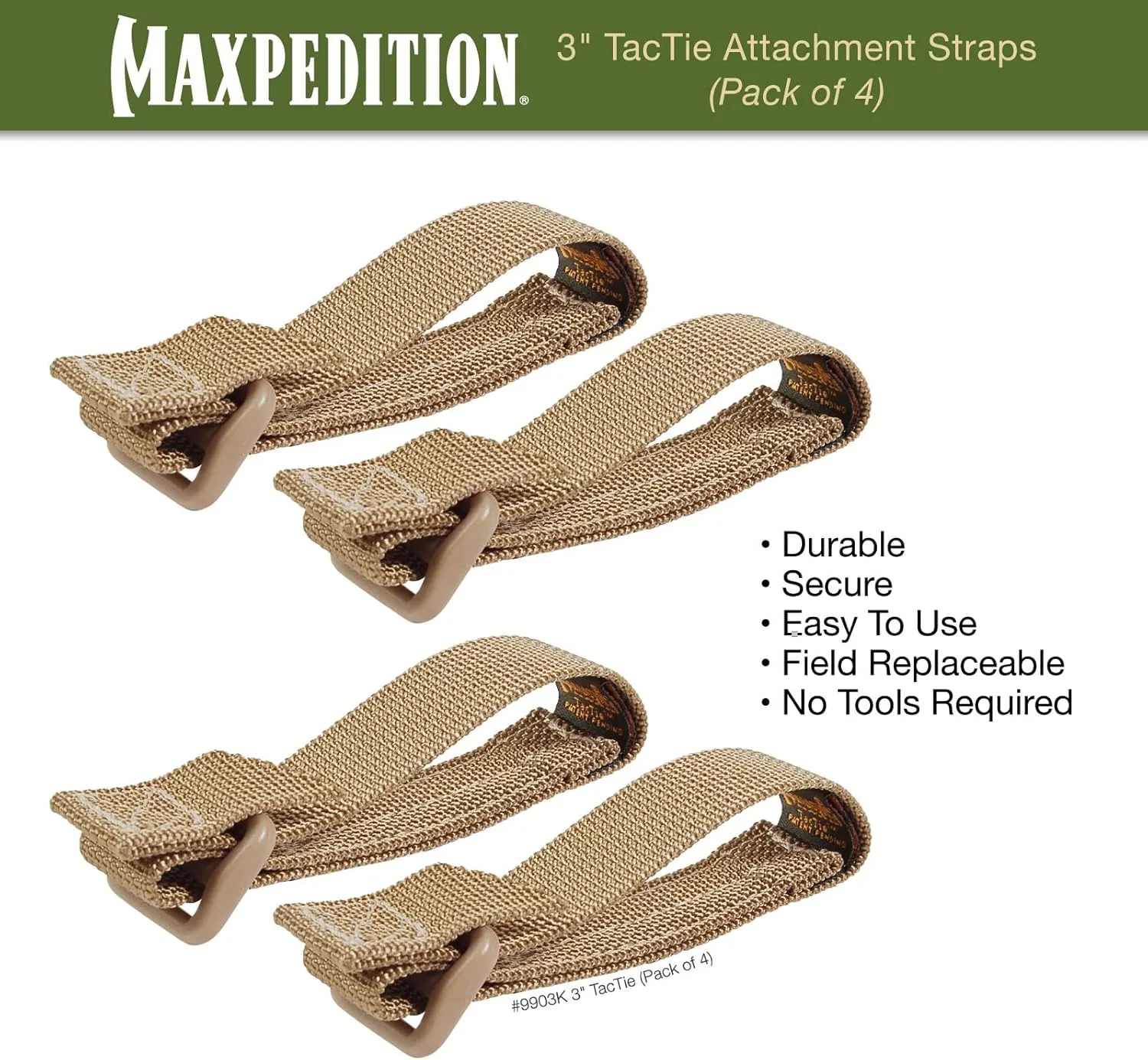 MAXPEDITION TacTie Attachment Straps