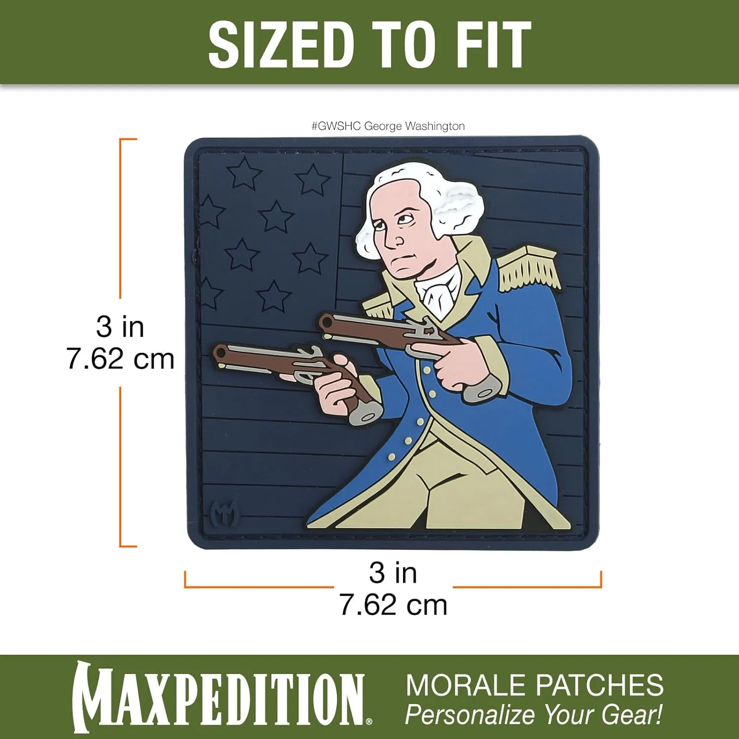 MAXPEDITION 3D PVC Morale Patch with Hook-and-Loop Backing