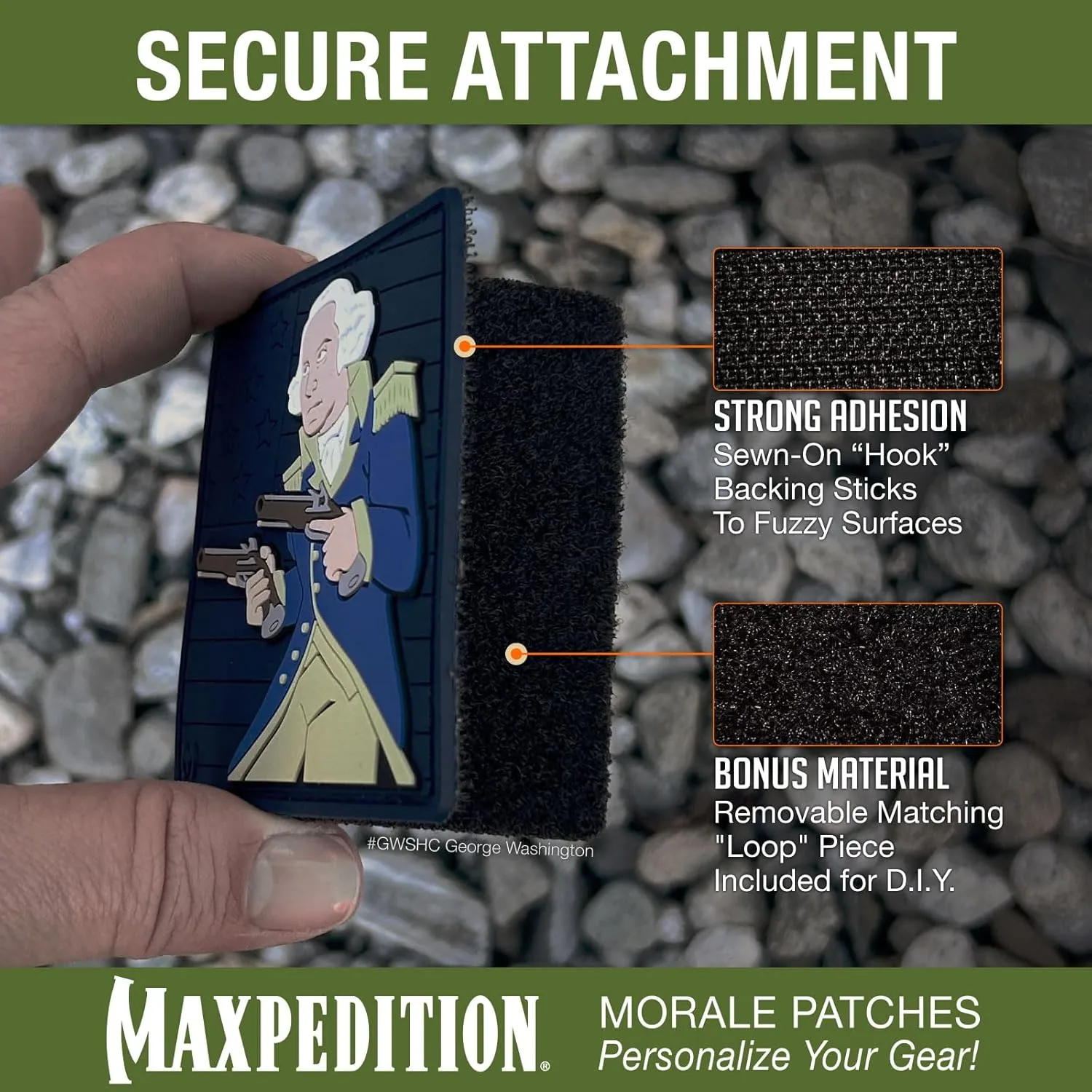 MAXPEDITION 3D PVC Morale Patch with Hook-and-Loop Backing