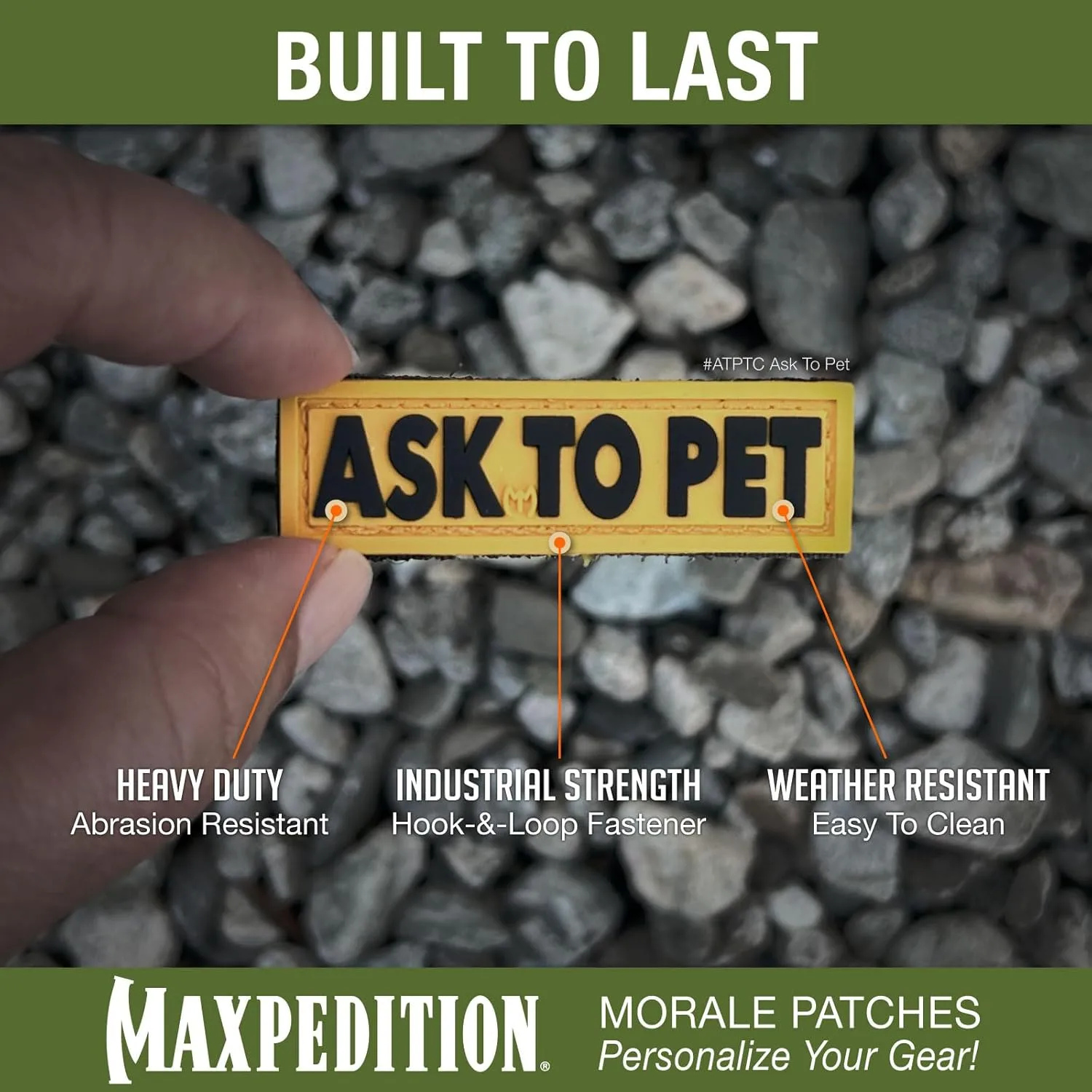 MAXPEDITION Ask To Pet 3D PVC Morale Patch
