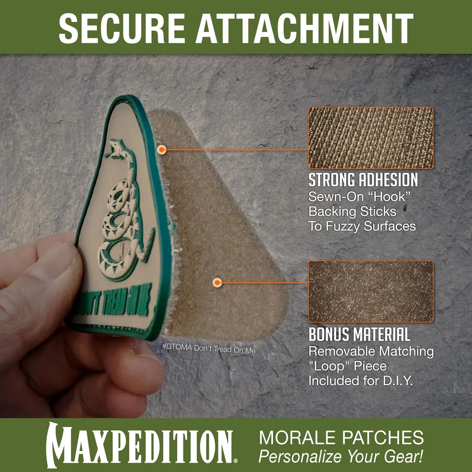 MAXPEDITION Don't Tread On Me PVC Morale Patch