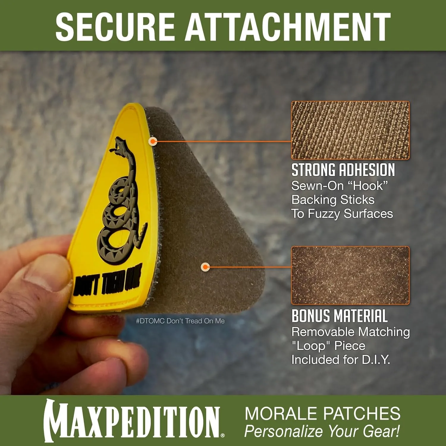 MAXPEDITION Don't Tread On Me PVC Morale Patch