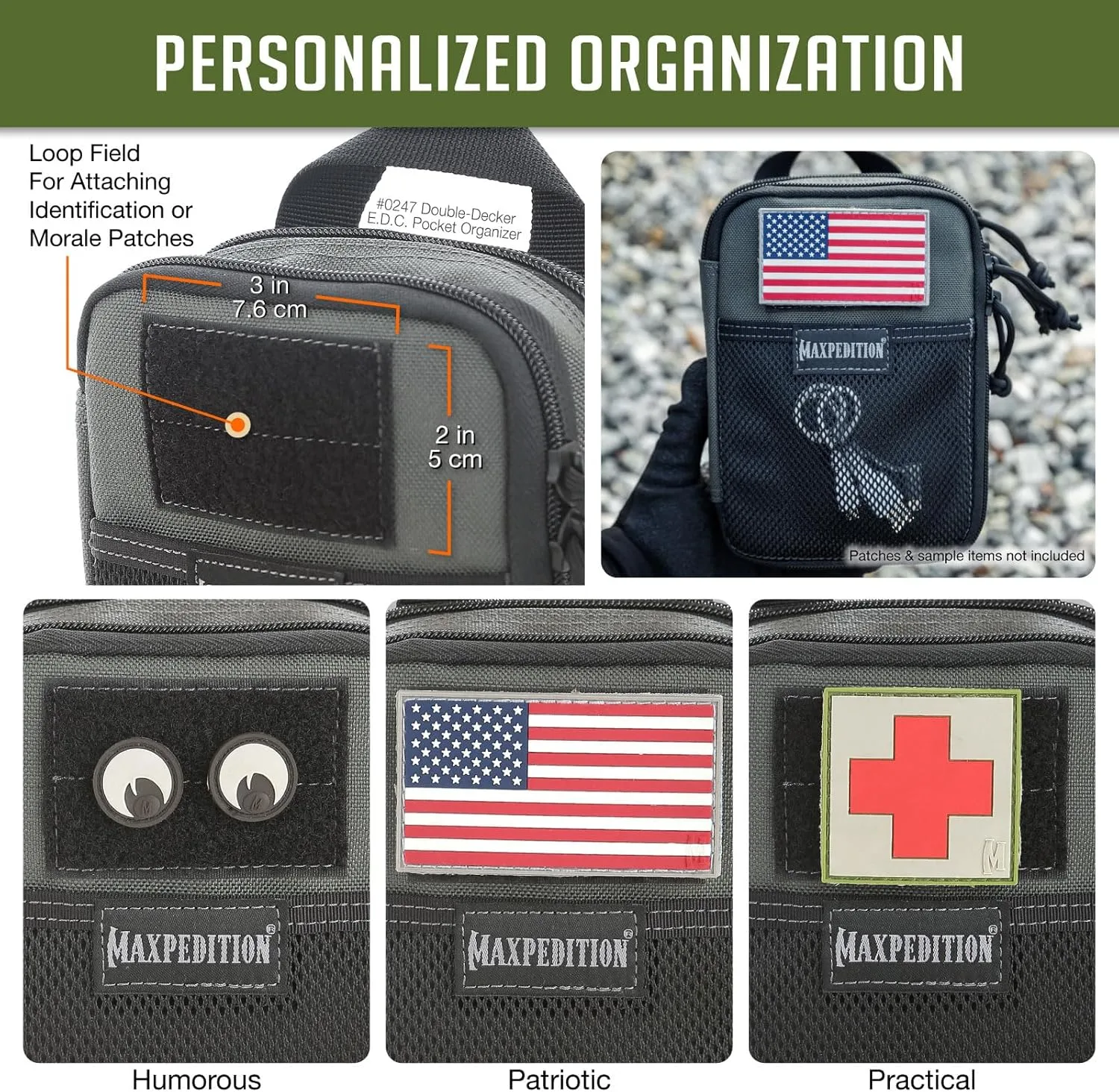 MAXPEDITION Double-Decker EDC Pocket Organizer (5” x 2.5” x 7”)