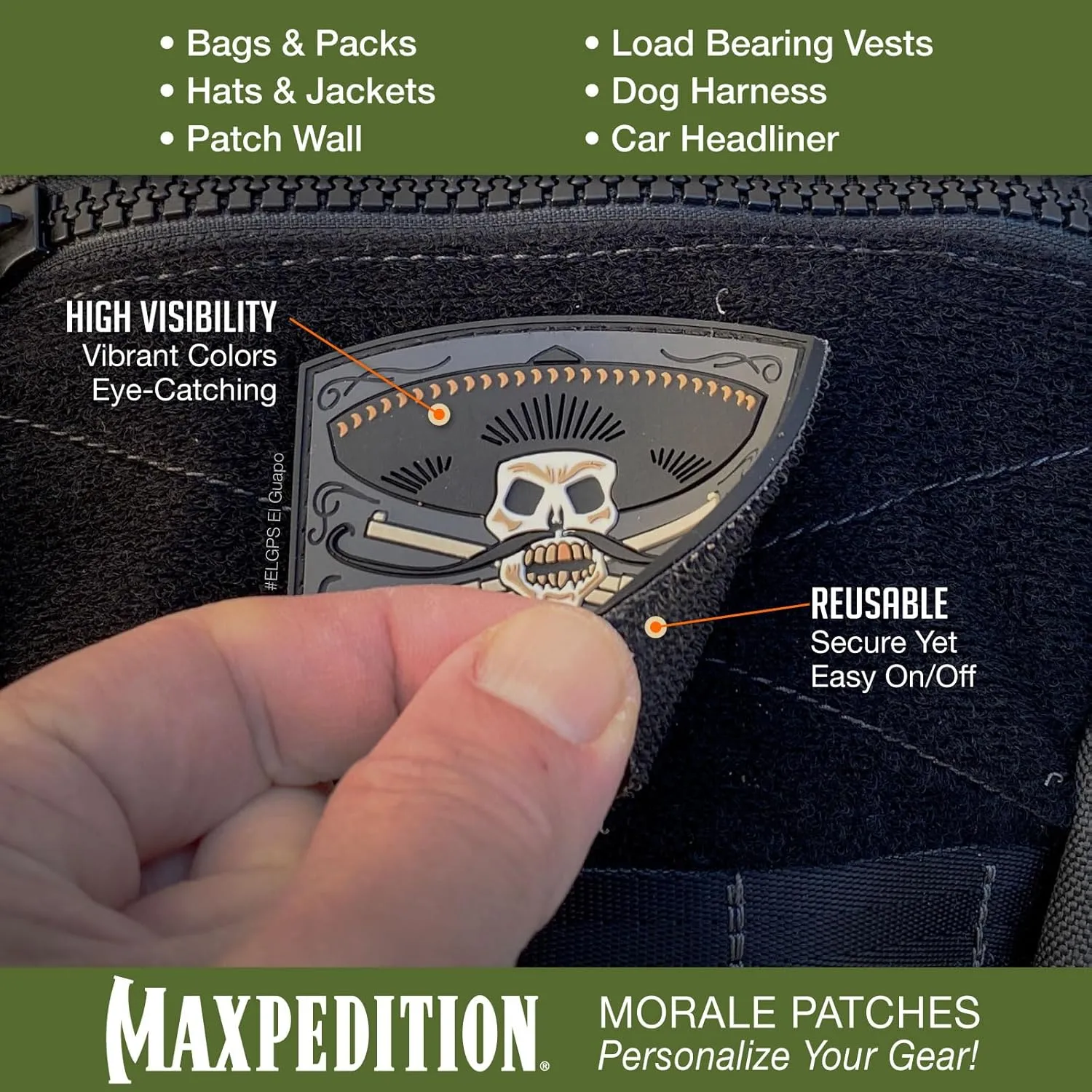 MAXPEDITION El Guapo 3D PVC Morale Patch