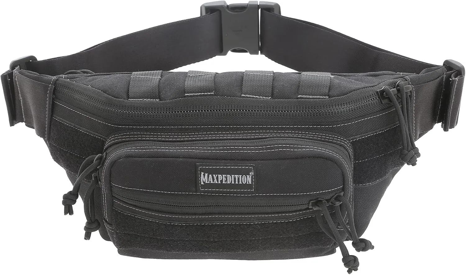 Maxpedition Keystone Versipack (14” x 6” x 6”) Tactical Crossbody Fanny Pack for Everyday Carry (Black) 0456B