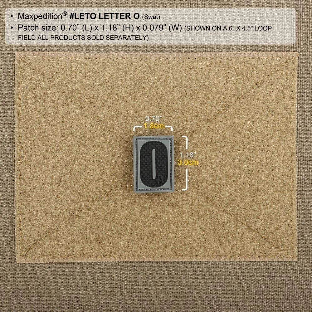 MAXPEDITION Letter O 3D PVC Morale Patch