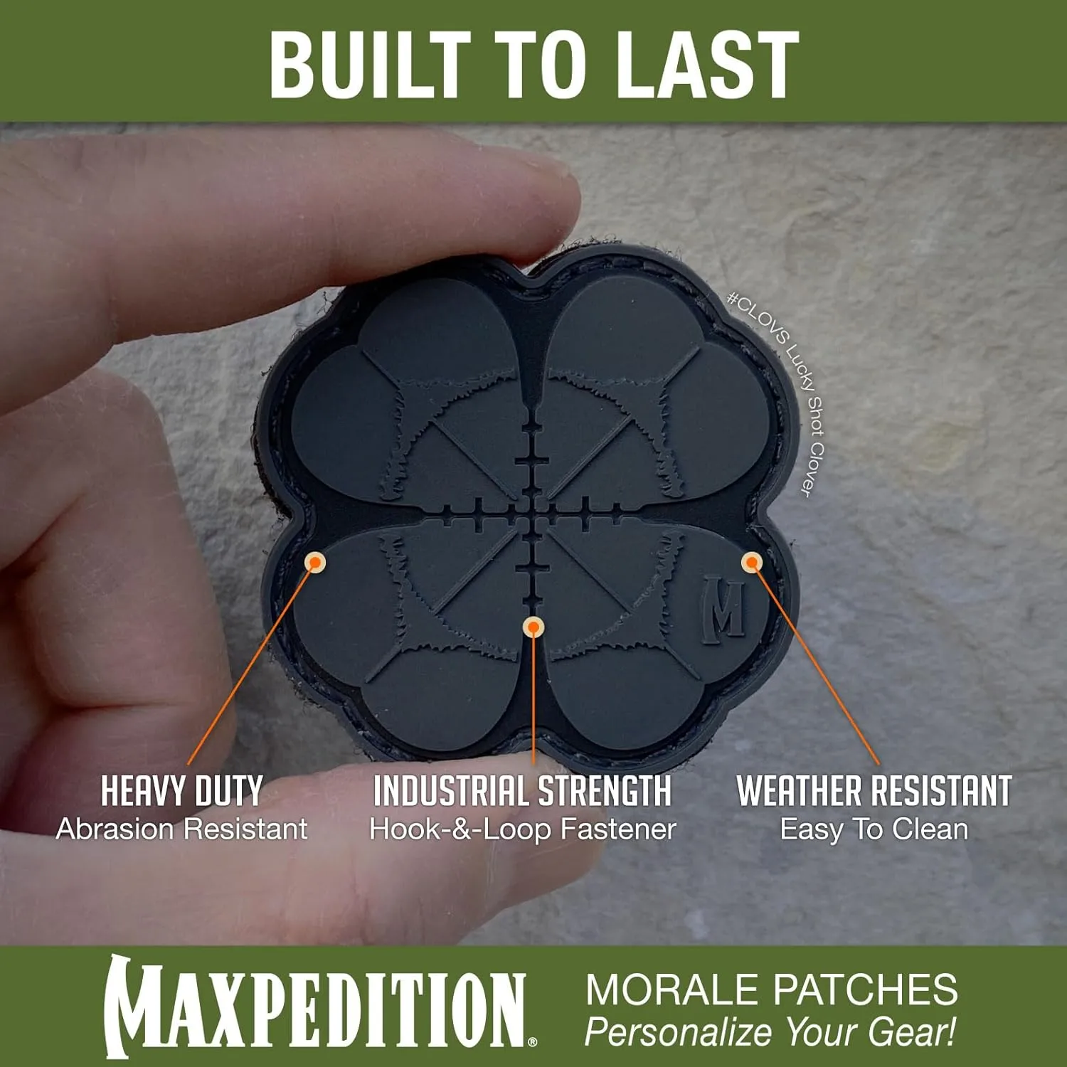 MAXPEDITION Lucky Shot Clover PVC Morale Patch
