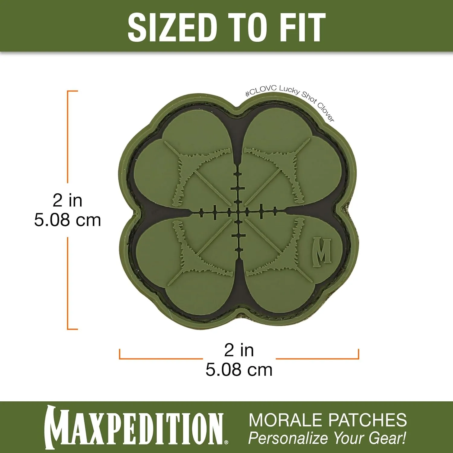 MAXPEDITION Lucky Shot Clover PVC Morale Patch