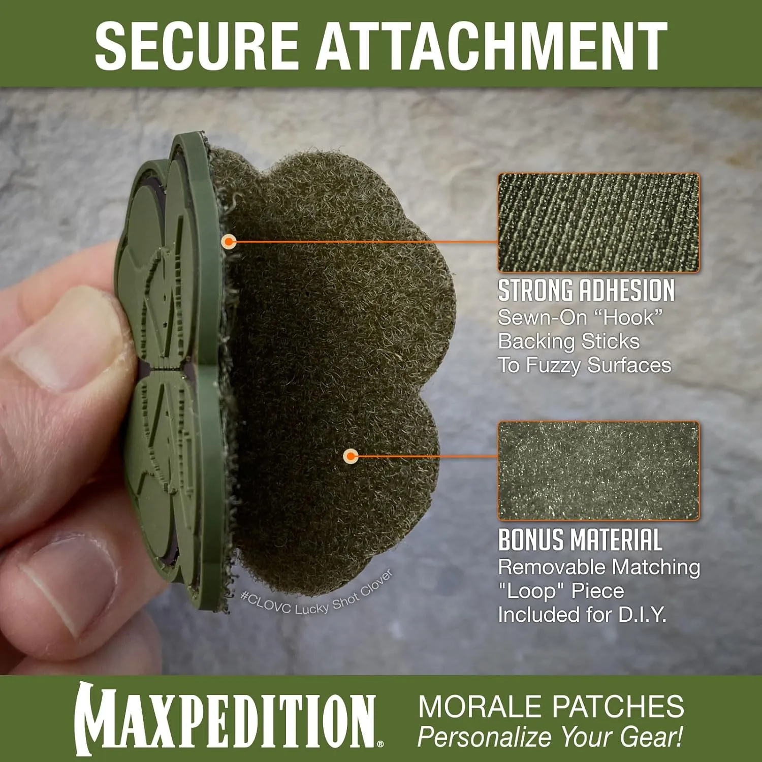 MAXPEDITION Lucky Shot Clover PVC Morale Patch