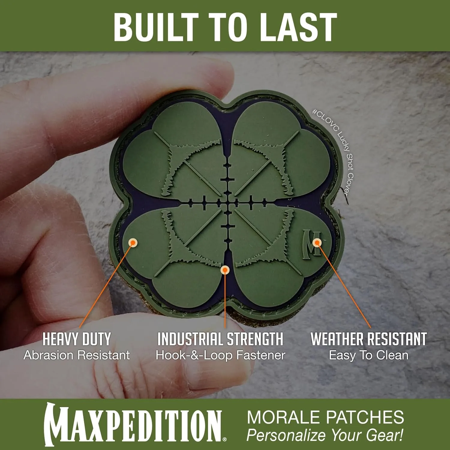 MAXPEDITION Lucky Shot Clover PVC Morale Patch