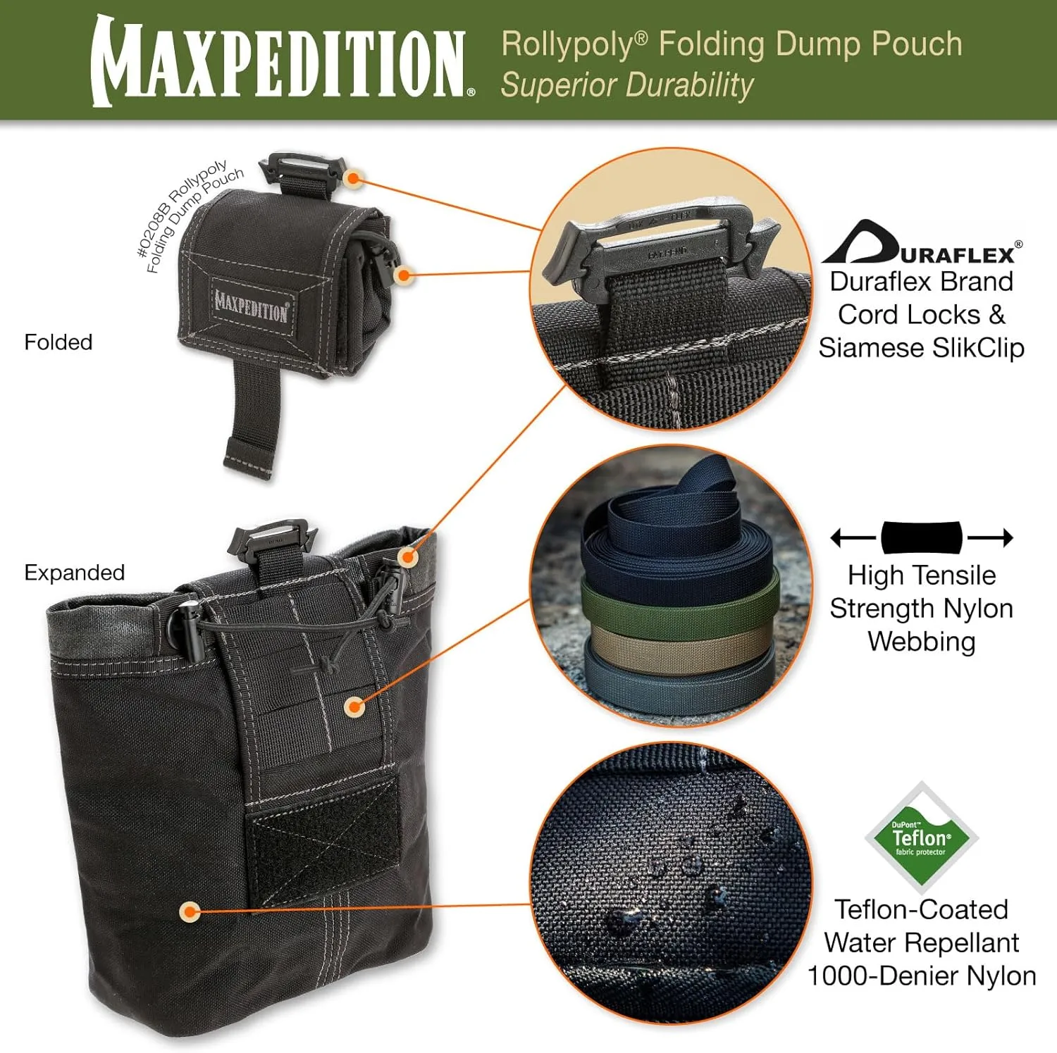 Maxpedition Rollypoly Folding Dump Pouch