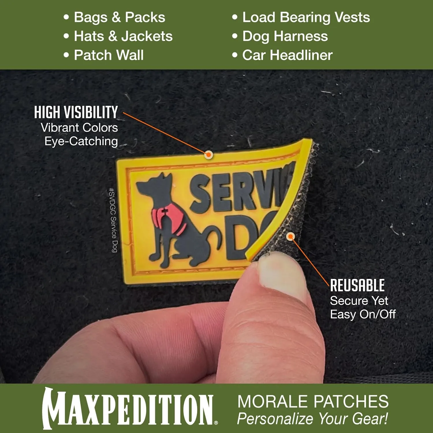 MAXPEDITION Service Dog 3D PVC Morale Patch