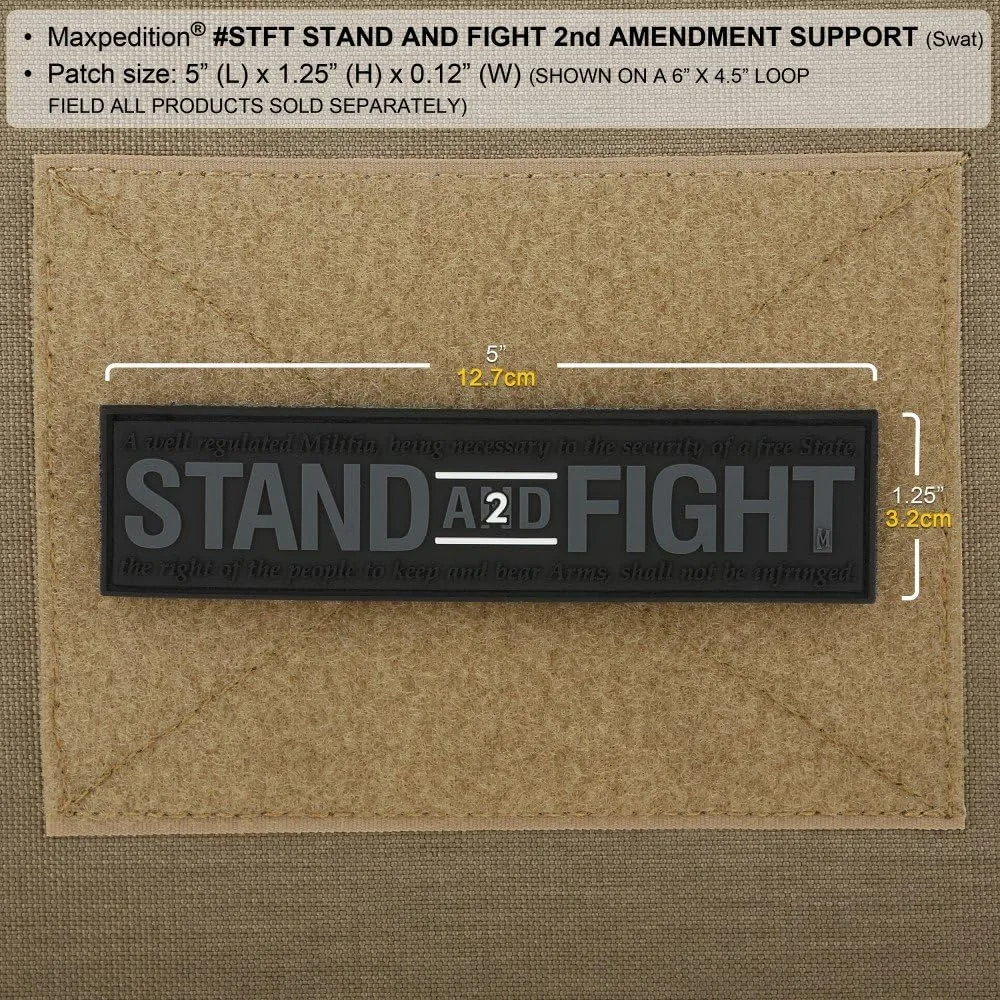MAXPEDITION Stand and Fight 2nd Amendment Patch (SWAT) 5" x 1.25"