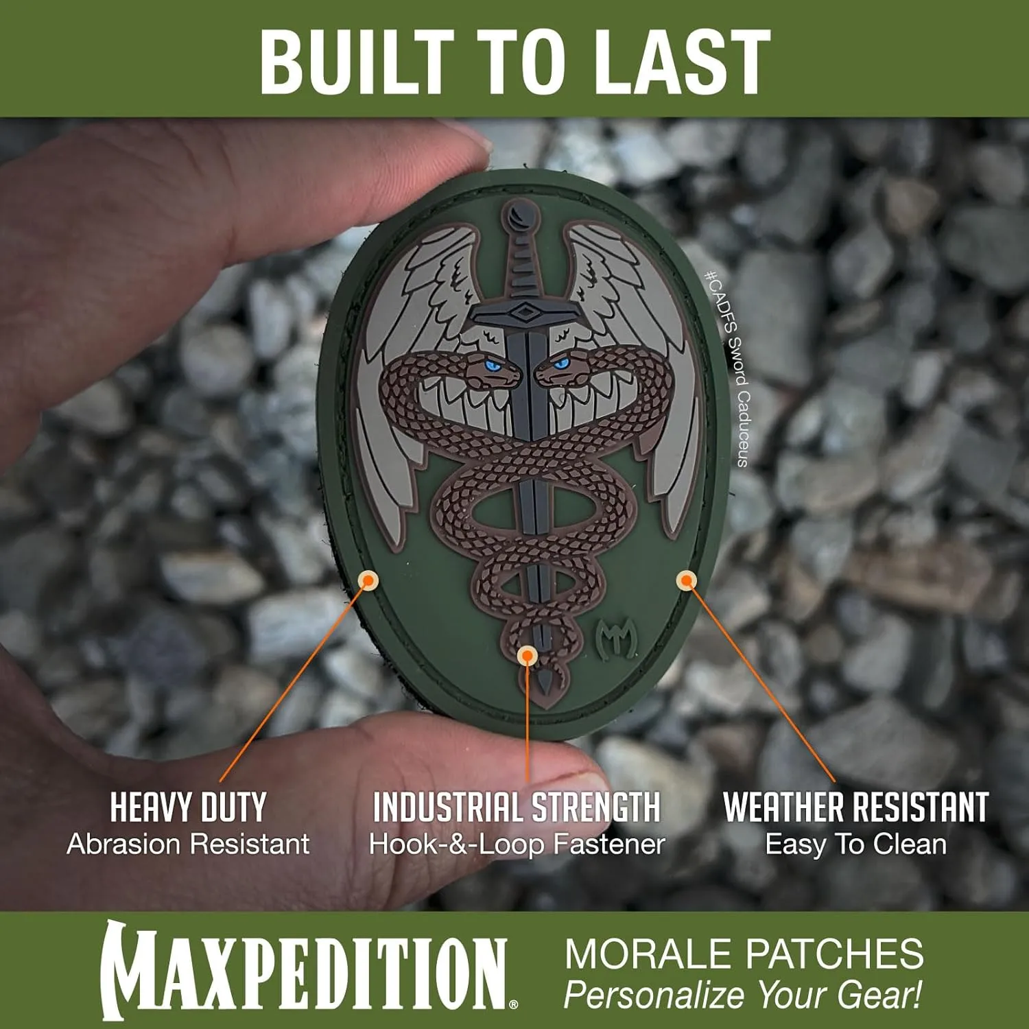 MAXPEDITION Sword Caduceus 3D PVC Morale Patch