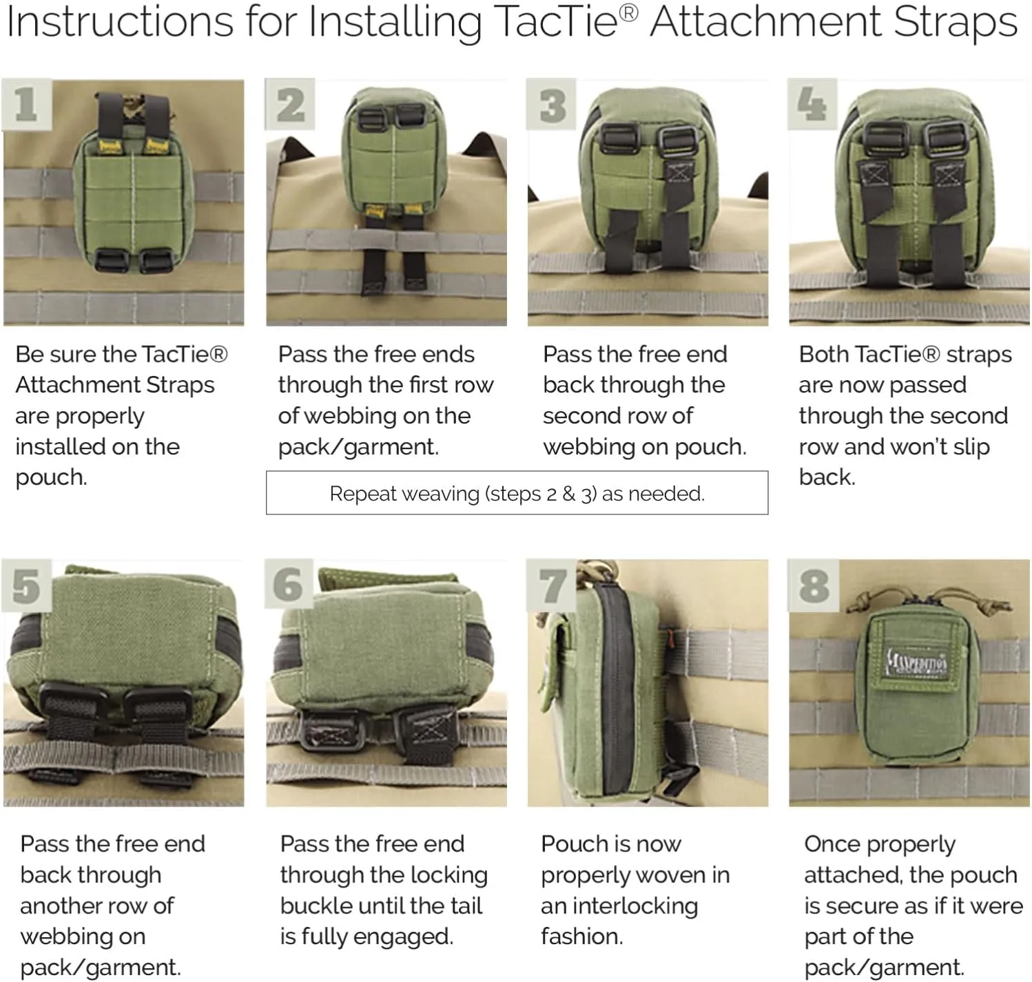 MAXPEDITION TacTie MOLLE Attachment Straps