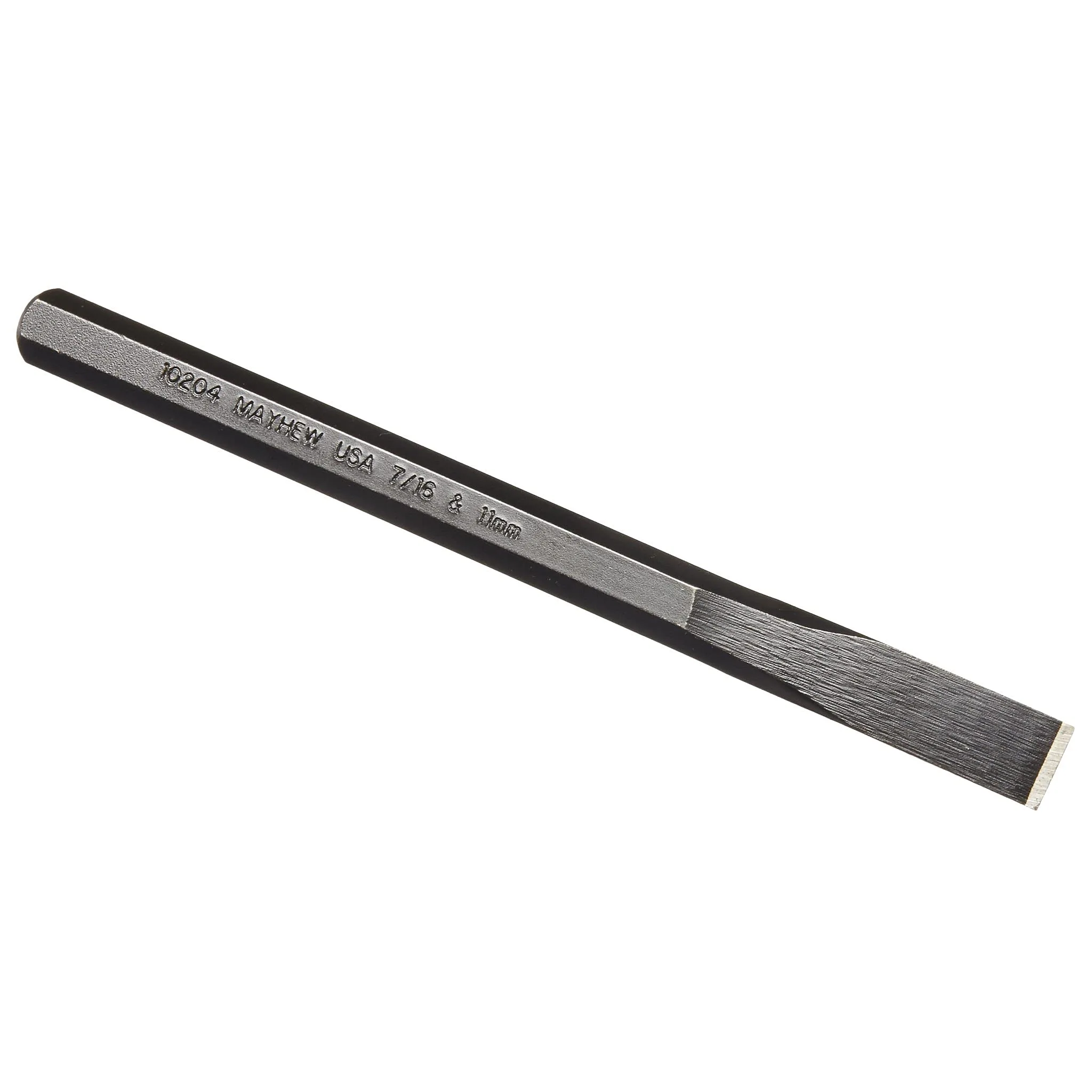 Mayhew Tools 10204 Cold Chisel, 7/16" - 11 mm x 6-1/2", Black Oxide Finish